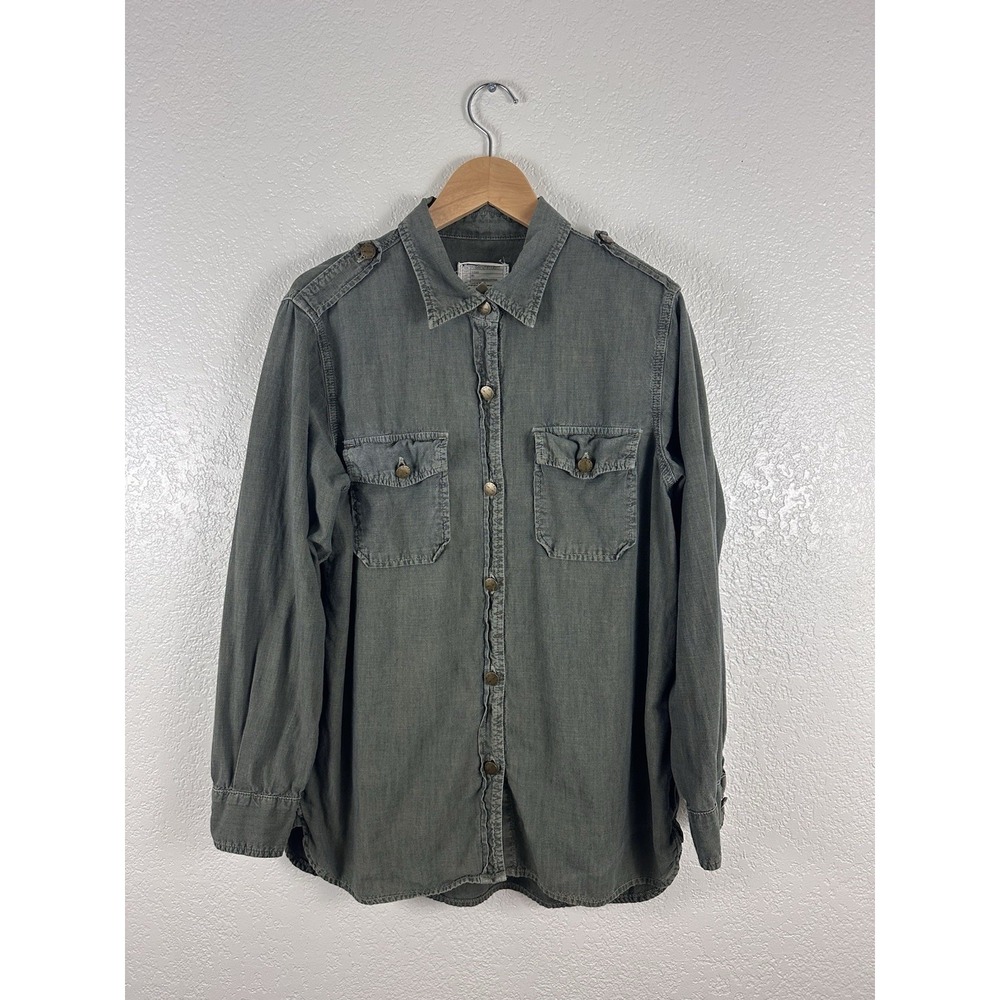 Current/Elliott "The Perfect Shirt" Army Green Button-Up – Size 3 (Women's L/XL)